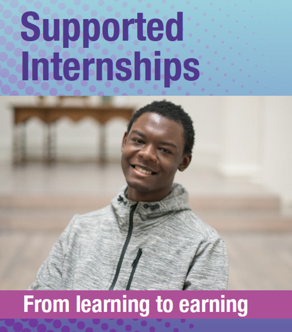 Young man, supported internships