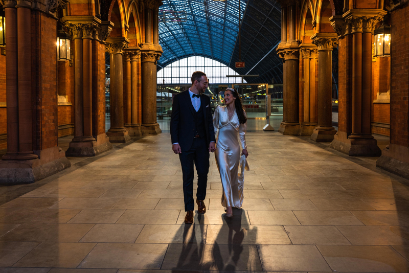 Bride and Groom in Station