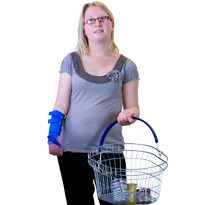 Woman with shopping basket